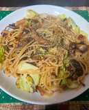 スパゲティ・オイルニシンの甘露煮