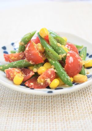 トマトといんげんの洋風ごま和え-レシピのメイン写真