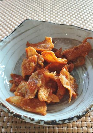 カリカリ♪鶏皮せんべい？鶏皮チップス？-レシピのメイン写真
