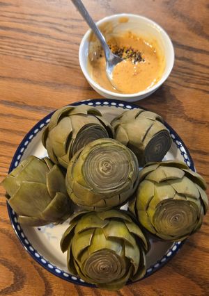 茹でアーティチョーク〜七味味噌マヨ添え〜-レシピのメイン写真