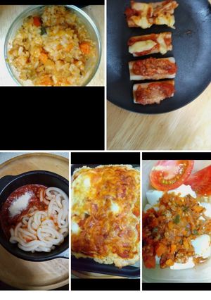 私の安うま節約料理ミートソース七変化-レシピのメイン写真