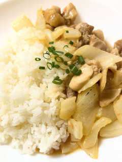 鶏モモ肉と白菜の味噌炒め丼-レシピのメイン写真