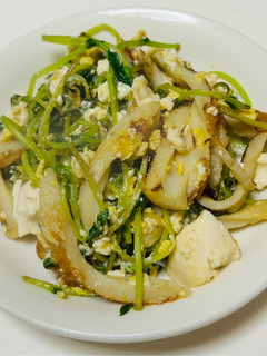 豆苗チャンプル風 梅昆布茶味-レシピのメイン写真