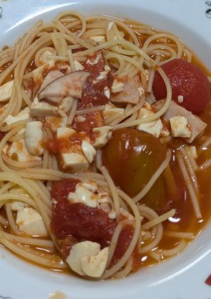 蒟蒻パスタのトマトスープスパゲッティー-レシピのメイン写真