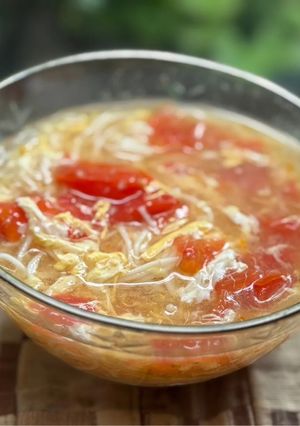夏バテにも⭐︎トマトと卵の酸辣湯そうめん-レシピのメイン写真