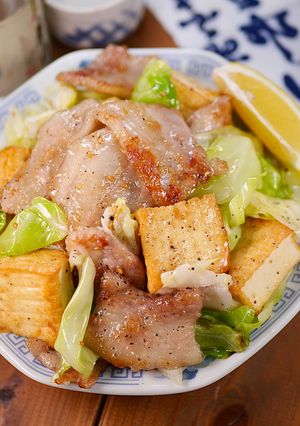 豚バラキャベツと厚揚げの旨塩レモン🤩-レシピのメイン写真