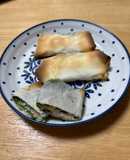 鳥ハムえごまの葉チーズ春巻き