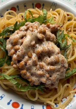 納豆青じそスパゲティ-レシピのメイン写真
