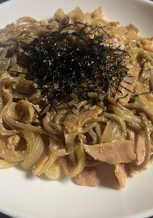 明太そばボナーラ-レシピのメイン写真