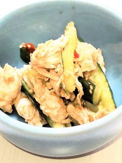 ささみとキュウリの和え物-レシピのメイン写真