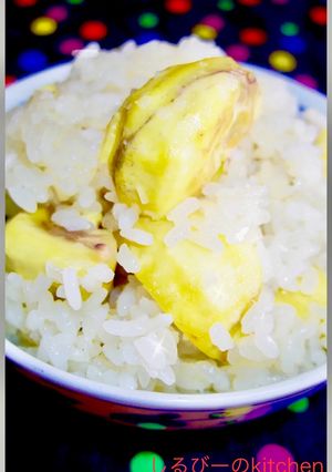 レンジで簡単!甘くてホクホク栗おこわ-レシピのメイン写真