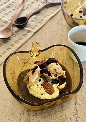 フルーツ＆ナッツのスパイス・アフォガード-レシピのメイン写真