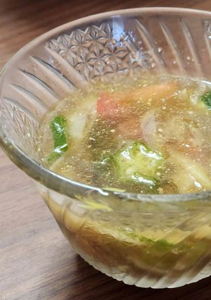 オクラとトマトの素麺つけつゆ-レシピのメイン写真