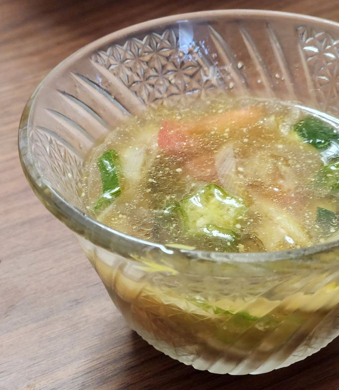 オクラとトマトの素麺つけつゆ-レシピのメイン写真