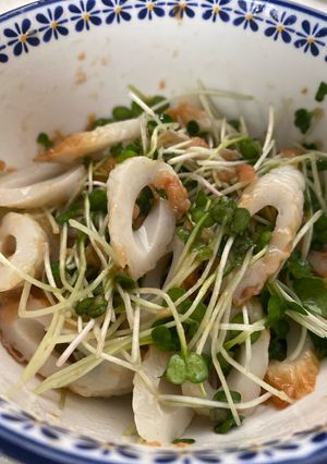 ちくわと貝割れ菜の梅肉和え-レシピのメイン写真