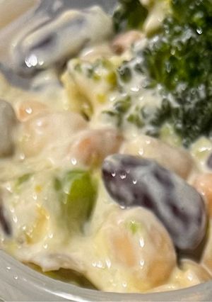アボカドゆで卵+わさびマヨビーンズサラダ-レシピのメイン写真