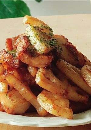 簡単♪節約♪厚揚げ蓮根梅炒め♪ランチ♪作り置き-レシピのメイン写真
