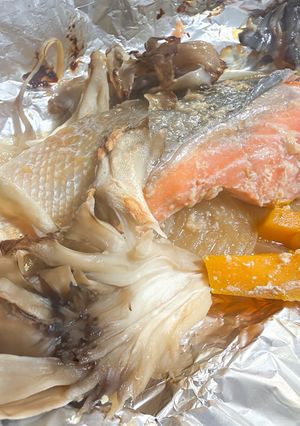 鮭の味噌漬でおいしいホイル焼き-レシピのメイン写真