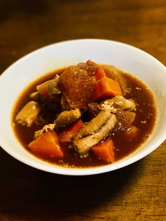 圧力鍋、豚ホルモンの味噌煮!-レシピのメイン写真