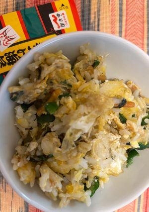 ピーマン克服、お茶漬けの素と卵の炒飯！-レシピのメイン写真