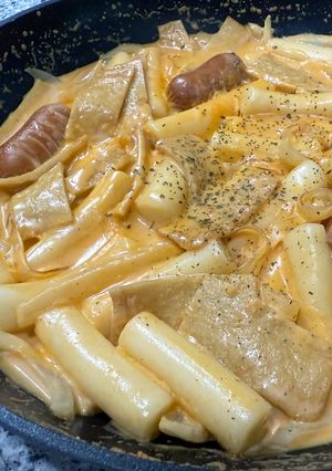 小学生でも食べれる辛さのロゼトッポギ-レシピのメイン写真
