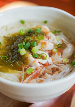 とろろ昆布と梅ささみの煮麺-レシピのメイン写真