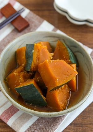 味噌がポイント！かぼちゃの煮物-レシピのメイン写真