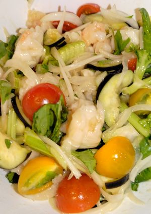 冷凍海老焼売とセロリの葉でアジアン風一品-レシピのメイン写真