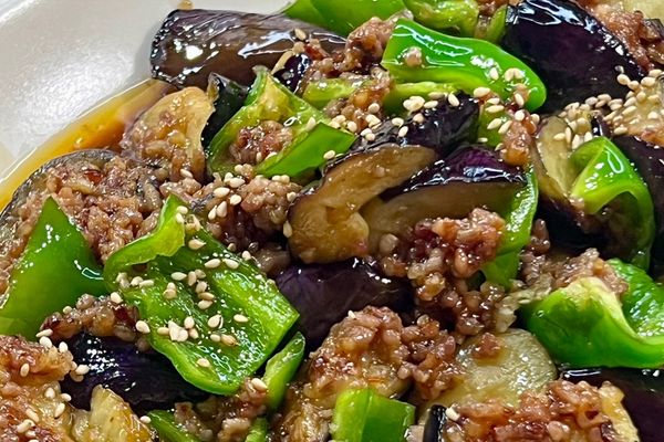 焼肉のたれdeなすの肉味噌炒め