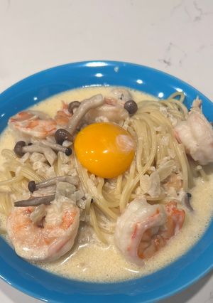 ベーコンを使わないカルボナーラ-レシピのメイン写真
