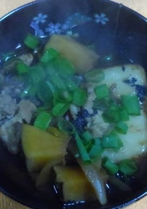 かぼちゃの豚汁：お雑煮/豚汁うどん-レシピのメイン写真