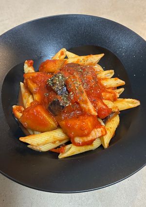 ナスとベーコンのトマトペンネ-レシピのメイン写真