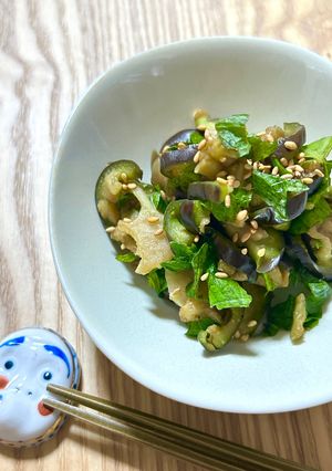 超簡単⭐︎ 水ナスとシソの梅昆布茶和え-レシピのメイン写真
