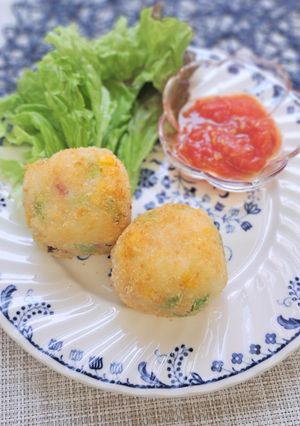 夏野菜のライスコロッケ　１人２個-レシピのメイン写真