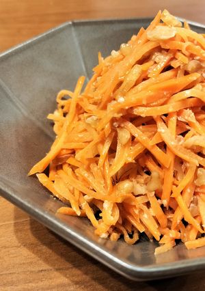 にんじんのくるみ味噌きんぴら QC-レシピのメイン写真