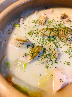 鍋の素●鶏肉の白湯イタリアン・ペンネ鍋-レシピのメイン写真