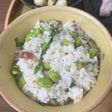 梅と枝豆の混ぜご飯