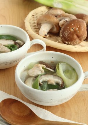 鶏もも肉と椎茸の中華風とろみ生姜スープ-レシピのメイン写真