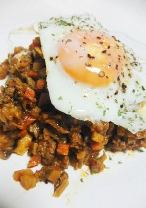 れんこんの味噌ドライカレーご飯-レシピのメイン写真