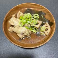 鶏手羽とレンコンのあっさり煮-レシピのメイン写真