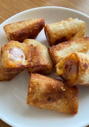 餃子の皮でウインナーチーズのパリパリ焼き-レシピのメイン写真