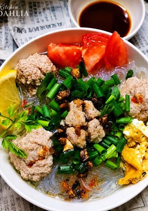【バッソ🇮🇩】インドネシア風🐦‍🔥肉団子春雨スープ🥣🌿-レシピのメイン写真