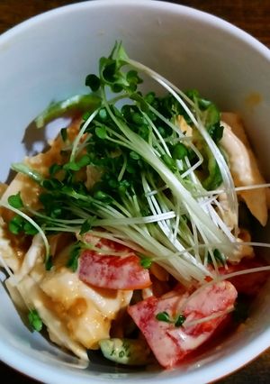 鶏ササミのマヨ味噌豆板醤和え-レシピのメイン写真