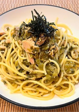 簡単ランチにツナ高菜のガリ塩バターパスタ-レシピのメイン写真