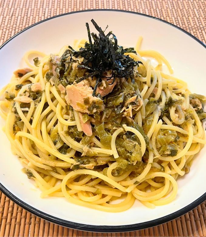 簡単ランチにツナ高菜のガリ塩バターパスタ-レシピのメイン写真