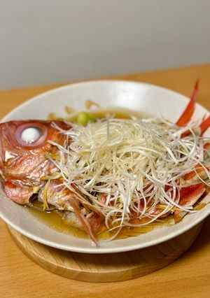 フライパンで中華風蒸し魚　¥1700-レシピのメイン写真