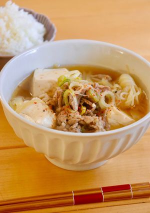 めんつゆだけで♪簡単すぎるお手軽肉豆腐-レシピのメイン写真