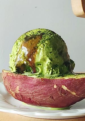 さつまいも&抹茶アイス☆すぐ出来るおやつ-レシピのメイン写真