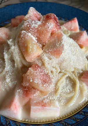 桃の冷製パスタ-レシピのメイン写真