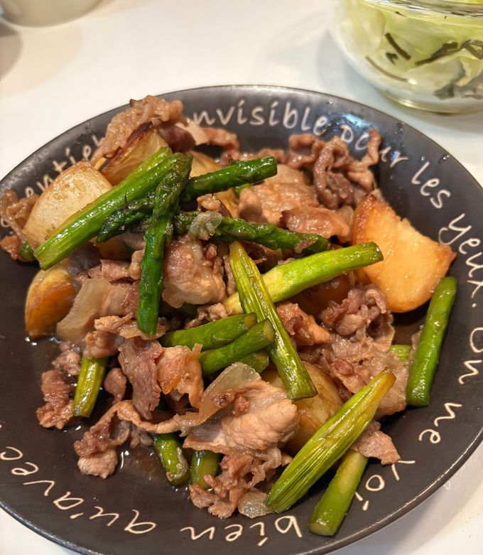 肉じゃが炒め煮➕アスパラ-レシピのメイン写真